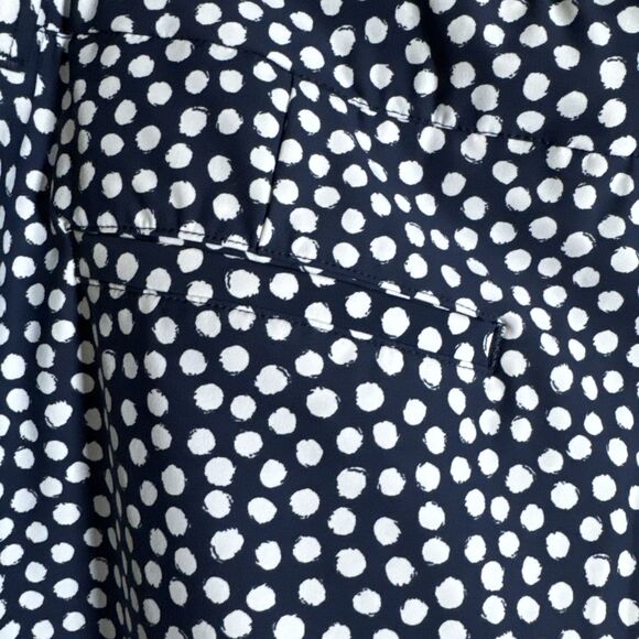 SPANX Navy Dot 6” XL SUNSHINE Pull On Pockets 4Way Stretch SHORTS Women’s - Picture 6 of 8